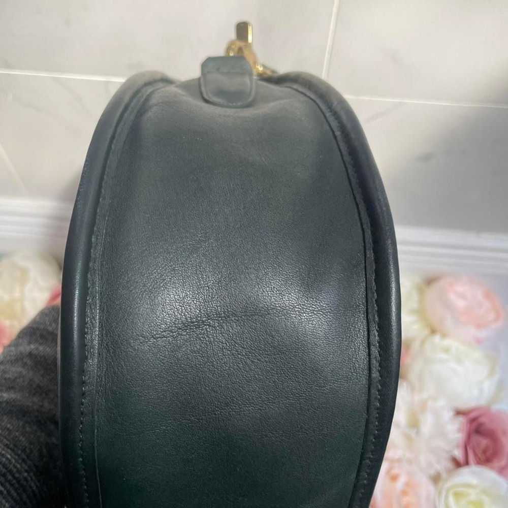 Coach Green Leather Saddle Crossbody with Gold Hardware - Picture 3 of 12